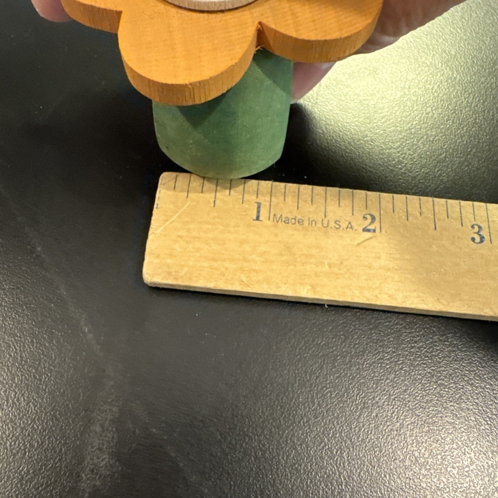 Set of 6 Floral Wooden Napkin Rings Daisy Flower Spring Summer Table Decor - Picture 7 of 7